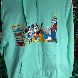 Disney Mickey & Friends Teal Sweater Size Large  NWT